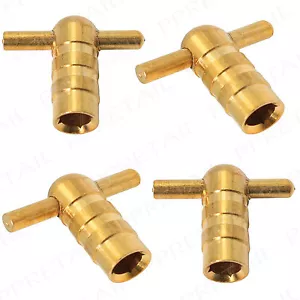 SOLID RADIATOR KEYS 4x HEAVY DUTY Brass Standard Bleed Bleeding Air Valve Tool - Picture 1 of 1