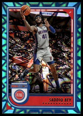 2022-23 Hoops #62 Saddiq Bey Teal Explosion - Image 1 of 2