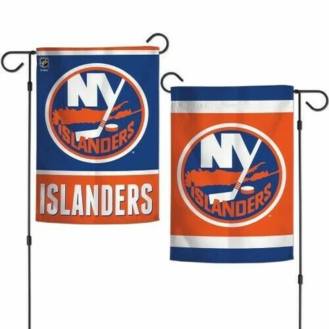New York Islanders 2 SIDED GARDEN FLAG 12"X18" YARD BANNER OUTDOOR RATED USA Cover