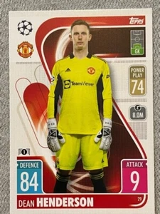 Topps Match Attax Champions League 21/22 Manchester United 29.  Dean Henderson - Imagen 1 de 1