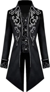 Crubelon Herren Steampunk Vintage Frack Jacke Gothic Victorian Gehrock - Bild 1 von 8