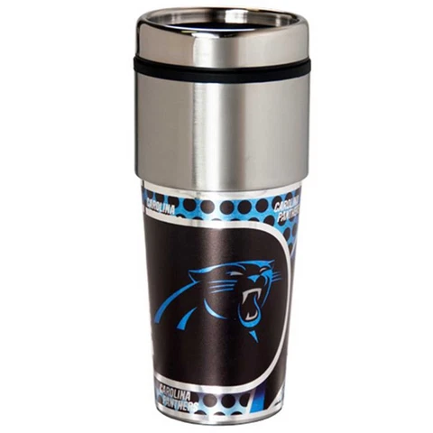 Carolina Panthers 16oz Stainless Steel NFL Travel Mug Cover