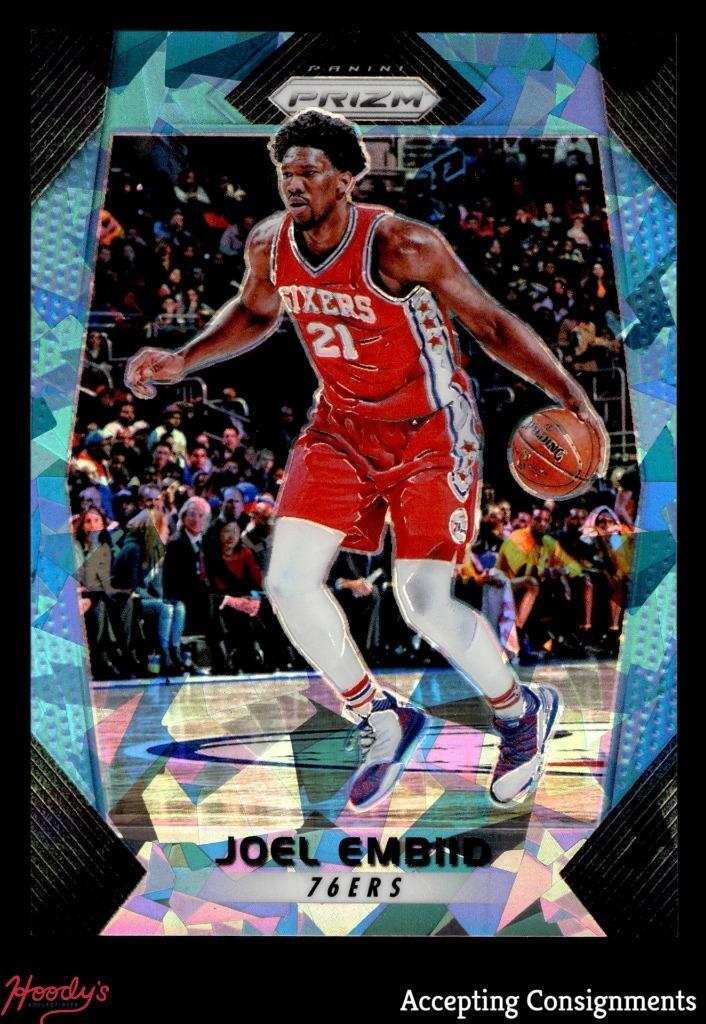 2017-18 Panini Prizm Prizms Blue Ice #2 Joel Embiid 76ERS 04/99