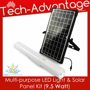 Barco CAMPERVAN 9.5W LED Luz PORTÁTIL Multipropósito + Kit de Panel Solar Campamento - Imagen 1 de 6