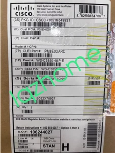 1PCS Cisco WS-C3850-48P-E Industrial Ethernet Switches new via FedEx or DHL - Picture 1 of 1