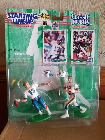 🏈1997 NFL Starting Lineup Classic Doubles  Dan Marino & Bob Griese  Miami Dol🏈 Cover