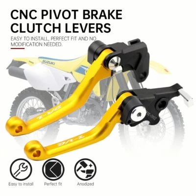 CNC Pivot Clutch Brake Levers Control Lever For SUZUKI DRZ400E DRZ400S DRZ400SM - Image 1 of 4