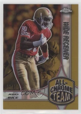 Refrator de Ouro 2024 Topps Chrome All-Chrome Team /50 Jerry Rice #ACT-4 HOF - Imagem 1 de 2