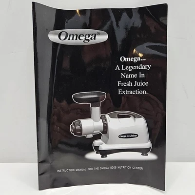 Omega 8006 Centro de Nutrición Exprimidor Manual de Instrucciones SOLO  Foto 1 de 4
