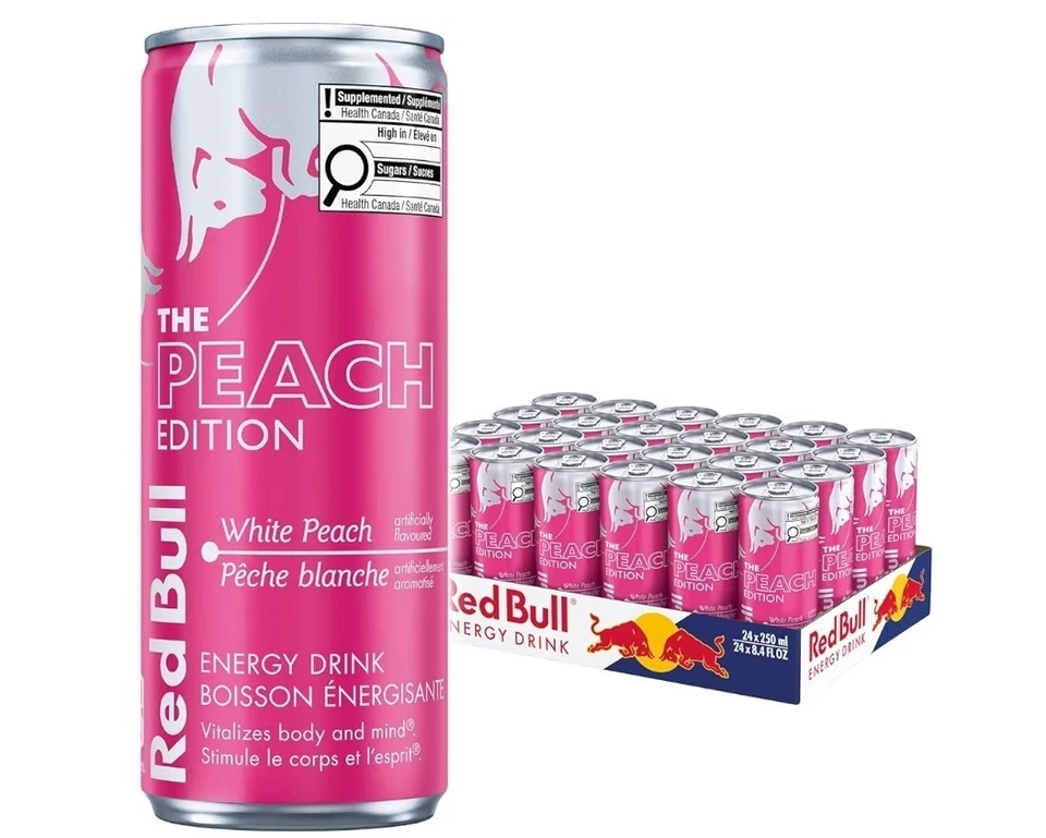 Paquete de 12 Red Bull The Peach Edition White Peach 8,4 fl oz cada lata Foto 1 de 1