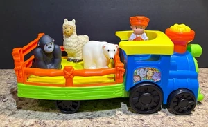 Fisher Price Little People Choo Choo Zoo Zug mit Geräuschen Gorilla Lama LESEN - Bild 1 von 11
