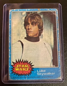 1977 Topps Star Wars Series 1 - LUKE SKYWALKER - Rookie Card #1 Blue Series - Picture 1 of 2