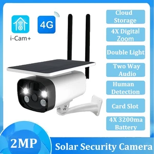 Wireless 4G Sim Card Solar Panel Security Camera Outdoor IR+Color Night Vision - Picture 1 of 19