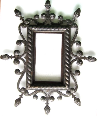 Ancien Cadre Photo en fer forgé Epoque XIXème - Photo 1/4