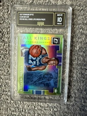 Donruss Optic Hall Kings 2017 verde lima Prizm/149 Elgin Baylor #2 Salón de la fama GM 10 Foto 1 de 2