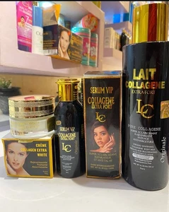 Lait Collagen Extra-Fort Whitening Body Lotion + Face Cream + Serum - 3pcs Set - Picture 1 of 4