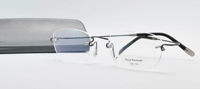 Marco de gafas KAZUO KAWASAKI 50-19 150 Kooki MP-635 plateado beta titanio sin montura Foto 1 de 4