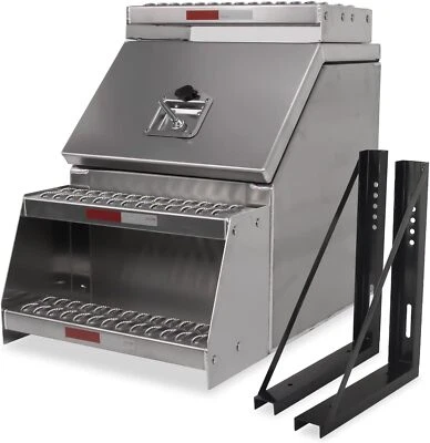 Алюминиевое боковое седло для хранения подножка для 8 полугрузовиков 18 дюймов L x 28 дюймов W x 25 дюймов H - Изображение 1 из 4