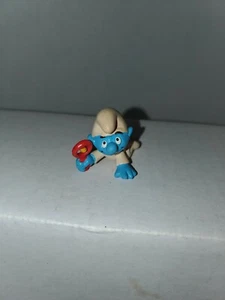 Smurfs 20179 Baby Smurf Rattle & White Pajamas Vintage Figure Toy PVC Figurine - Picture 1 of 3