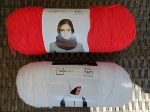 Lote de 2 hilos básicos Mainstays colores rojo y blanco 7 oz / 397 yardas - Imagen 1 de 3