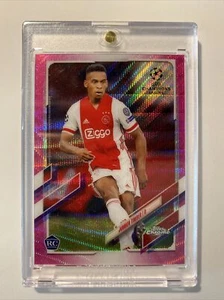 JURRIEN TIMBER RC Pink X-Fractor Topps Chrome UEFA Rookie Card AJAX 2020-21 - Picture 1 of 8