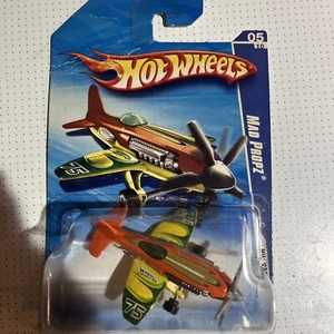 Hot Wheels HW Racing Mad Propz 5/10 153/240 Orange Green Diecast Plane - Picture 1 of 3