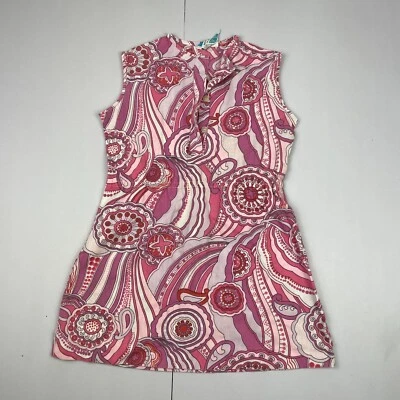 Vestido C&A 5 años rosa niñas vintage años 70 sin mangas - Imagen 1 de 4