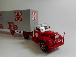 Brekina 1:87 Mack B-61 Tracteur Et Remorque SANTA FE Modèle Fini - Picture 1 of 6