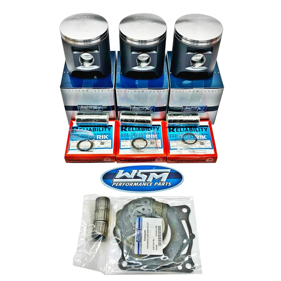 NUEVO KIT EXTREMO SUPERIOR WSM KAWASAKI 1200 .75 SOBRE PLATINO ULTRA 150 STX R 1999-2005 Foto 1 de 1