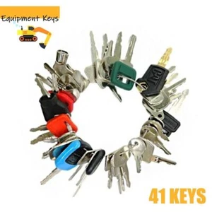 41 Heavy Equipment Key Set Case Cat Komatsu JD JCB Kubota Bobcat JLG Genie Volvo - Picture 1 of 3