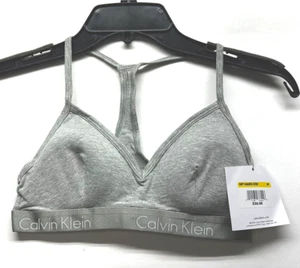 Calvin Klein Grey Womens Medium Cotton Blend Bralette NEW (C5) - Picture 1 of 6