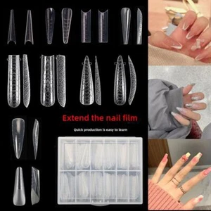 120pcs Poly Dual Forms Nail Gel Quick Building Mold Tips U7O4 Too Nail L1S0 E2N2 - Picture 1 of 29