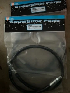 (2) New 1/4" x 38" High Pressure HYDRAULIC HOSE for Buyers SAM 1304225 Snowplow - Picture 1 of 1