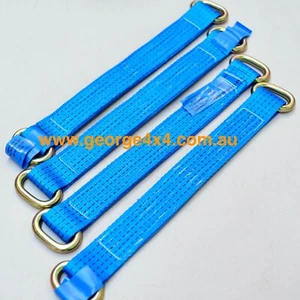 4 X Link Strap SOFT LOOP Car Wheel Carrying Strap Towing Lashing Load Restraint - Picture 1 of 4