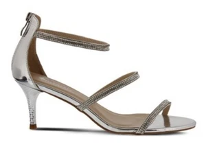 Patrizia by Spring Step, Silver Embellished Cleopatra Sandal, Size 8.5 - New! - Picture 1 of 10