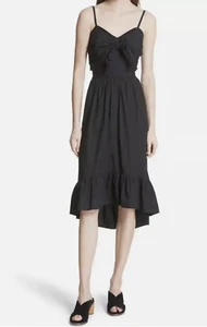 NEW Joie Black A-Line Ruffle Tiered Hem Clorinda Dress Women's Size 2 - Picture 1 of 3