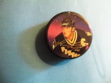 Photo puck Mario Lemieux  Pittsburgh Penguins 