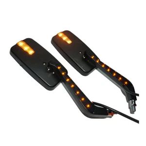 LED turn signal Rectangle Black Mirrors Harley Davidson V-Rod Night Street V Rod - Picture 1 of 5