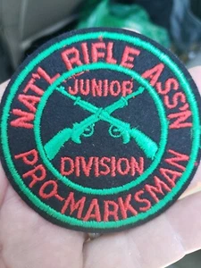 Vintage National Rifle Association Pro-Marksman Junior Division Stoffaufnäher zum Aufnähen - Bild 1 von 2