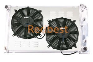 Radiador de aluminio + funda + ventilador de 4 filas para Chevy 70-81 Camaro/GM/67-85 Buick 26" de ancho - Imagen 1 de 10