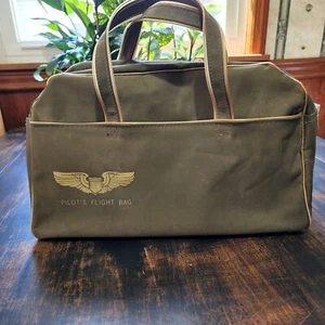 Vintage Army Air Force Pilots Flight Bag Oldstock Airline Textile MFG - Picture 1 of 5