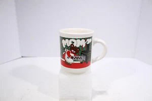 Christmas Coffee Mug Mom Bear Baking Cookies Vtg 80's Cup Collectible - Picture 1 of 7