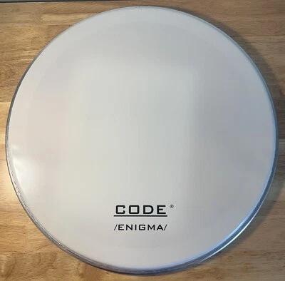 Code 18” Enigma White Kick Reso w/ Dampening Ring. Front Display Head. FREE SHIP