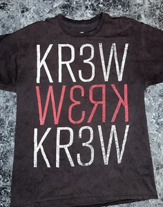 KREW Skateboarding (Mens Large) Short Sleeve Black T-Shirt {KR3W} Vintage/ Retro - Picture 1 of 4
