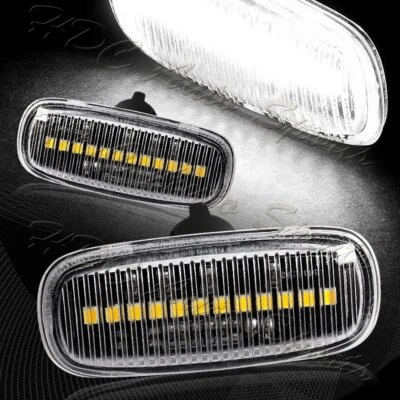 For Audi A3 A4 A6 A8 TT Clear Lens White LED Turn Signal Side Marker Light Lamp - Image 1 of 4