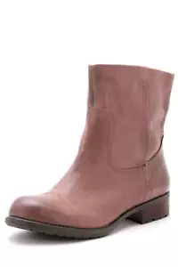 Para mujer Franco Sarto Paula Botas Geniales Topo Metador Tacón Apilado Cuero Tobillo - Imagen 1 de 6