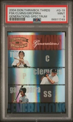 2004 Throwback Threads Generations-Spectrum /100 Fisk/Clemens/Nomar PSA 9 - Image 1 of 2