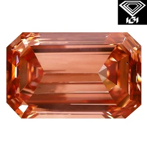 Diamante CVD certificado IGI 1,04 quilates corte esmeralda (7 x 5 mm) diamante CVD claridad VS1 - Imagen 1 de 3