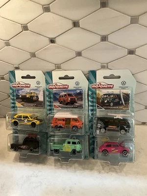 Lot Of 6 (Full Set) 1/64 Scale Majorette Volkswagen Series TT Roadster- New HTF - Image 1 of 4
