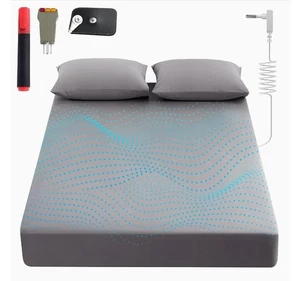 Lenzuolo da terra king size 90% cotone 10% fibra argento tasche profonde lenzuola aderenti - Foto 1 di 6